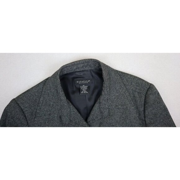 RAFAELLA - WOMEN'S GRAY BELTED BLAZER JACKET - POCKETS - SIZE 8P - Picture 7 of 10